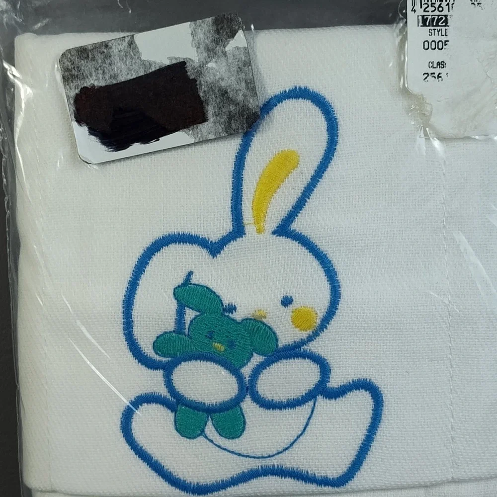 Vintage Gerber Diaper Burp Cloths Lap Pad 100% Cotton I Love Mommy / Daddy NEW